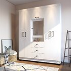 Guarda Roupa Casal Com Espelho 6 Portas 3 Gavetas Gravatá Col