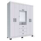 Guarda Roupa Casal Com Espelho 6 Portas 3 Gavetas Gravatá Col