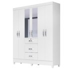 Guarda Roupa Casal Com Espelho 6 Portas 3 Gavetas Itatiba Mov