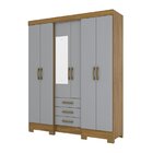 Guarda Roupa Casal Com Espelho 6 Portas 3 Gavetas Mentor Briz