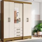 Guarda-roupa Casal Com Espelho 6 Portas 3 Gavetas Porto Multi