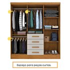 Guarda Roupa Casal Com Espelho 6 Portas 4 Gavetas 180cm Arizo