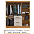Guarda Roupa Casal Com Espelho 6 Portas 4 Gavetas 180cm Arizo
