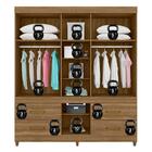 Guarda-roupa Casal Com Espelho 6 Portas 4 Gavetas 192cm Multi