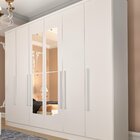 Guarda Roupa Casal Com Espelho 6 Portas 4 Gavetas 239cm Venet