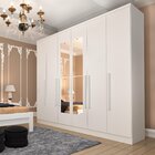 Guarda Roupa Casal Com Espelho 6 Portas 4 Gavetas 239cm Veneza