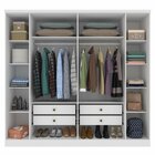 Guarda Roupa Casal Com Espelho 6 Portas 4 Gavetas 239cm Veneza