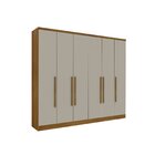 Guarda Roupa Casal Com Espelho 6 Portas 4 Gavetas 239cm Veneza