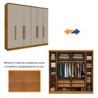 Guarda Roupa Casal Com Espelho 6 Portas 4 Gavetas 239cm Veneza