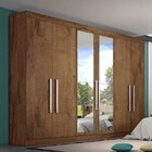 Guarda Roupa Casal Com Espelho 6 Portas 4 Gavetas - Alba-braú