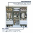 Guarda-roupa Casal Com Espelho 6 Portas 4 Gavetas Alonzo 100%