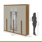 Guarda-roupa Casal Com Espelho 6 Portas 4 Gavetas Alonzo Rove