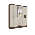 Guarda Roupa Casal Com Espelho 6 Portas 4 Gavetas Arizona Cac