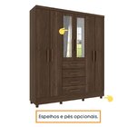 Guarda Roupa Casal Com Espelho 6 Portas 4 Gavetas Arizona Cac