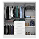 Guarda Roupa Casal Com Espelho 6 Portas 4 Gavetas - Arizona-n