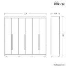 Guarda Roupa Casal Com Espelho 6 Portas 4 Gavetas Belém Albat