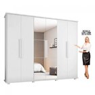 Guarda-roupa Casal Com Espelho 6 Portas 4 Gavetas Canadá Bran