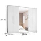Guarda-roupa Casal Com Espelho 6 Portas 4 Gavetas Canadá Bran