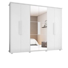 Guarda-roupa Casal Com Espelho 6 Portas 4 Gavetas Canadá Bran