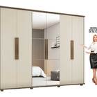 Guarda-roupa Casal Com Espelho 6 Portas 4 Gavetas Canadá Frei