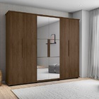 Guarda-roupa Casal Com Espelho 6 Portas 4 Gavetas Canadá Frei