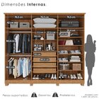 Guarda-roupa Casal Com Espelho 6 Portas 4 Gavetas Com Pés 100