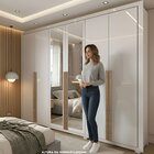 Guarda-roupa Casal Com Espelho 6 Portas 4 Gavetas Com Pés Alp