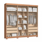 Guarda Roupa Casal Com Espelho 6 Portas 4 Gavetas Eros Móveis