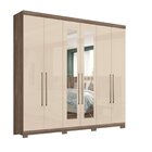 Guarda Roupa Casal Com Espelho 6 Portas 4 Gavetas Imaginare S