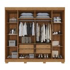 Guarda Roupa Casal Com Espelho 6 Portas 4 Gavetas Londres Pri