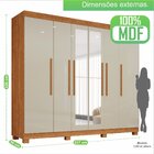Guarda Roupa Casal Com Espelho 6 Portas 4 Gavetas Londres Pri
