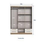 Guarda Roupa Casal Com Espelho 6 Portas 4 Gavetas Rp3640  Woo