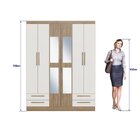 Guarda Roupa Casal Com Espelho 6 Portas 4 Gavetas Rp3640  Woo