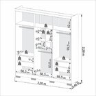 Guarda Roupa Casal Com Espelho 6 Portas 4 Gavetas Sevilha Pri