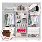 Guarda Roupa Casal Com Espelho 6 Portas 4 Gavetas Sevilha Pri