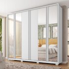 Guarda Roupa Casal Com Espelho 6 Portas 4 Gavetas Suburban Br