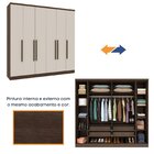 Guarda Roupa Casal Com Espelho 6 Portas 4 Gavetas Veneza
