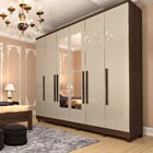 Guarda Roupa Casal Com Espelho 6 Portas 4 Gavetas Veneza