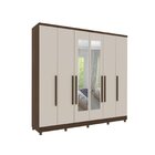 Guarda Roupa Casal Com Espelho 6 Portas 4 Gavetas Veneza