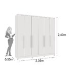 Guarda Roupa Casal Com Espelho 6 Portas 4 Gavetas Veneza Tcil