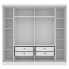 Guarda Roupa Casal Com Espelho 6 Portas 4 Gavetas Veneza Tcil