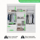 Guarda-roupa Casal Com Espelho 6 Portas 4 Gavetas Verona Prem