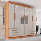 Guarda-roupa Casal Com Espelho 6 Portas 4 Gavetas Verona Prem