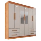 Guarda-roupa Casal Com Espelho 6 Portas 4 Gavetas Verona Prem