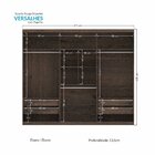 Guarda Roupa Casal Com Espelho 6 Portas 4 Gavetas Versalhes S