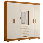 Guarda Roupa Casal Com Espelho 6 Portas 4 Gavetas Virtus Cina