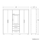 Guarda Roupa Casal Com Espelho 6 Portas 4 Gavetas Virtus Cina
