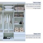 Guarda-roupa Casal Com Espelho 6 Portas 4 Gavetas Zeus Branco