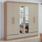 Guarda-roupa Casal Com Espelho 6 Portas 4 Gavetas Zeus Carval