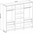 Guarda Roupa Casal Com Espelho 6 Portas 4 Gavetas Zeus Móveis